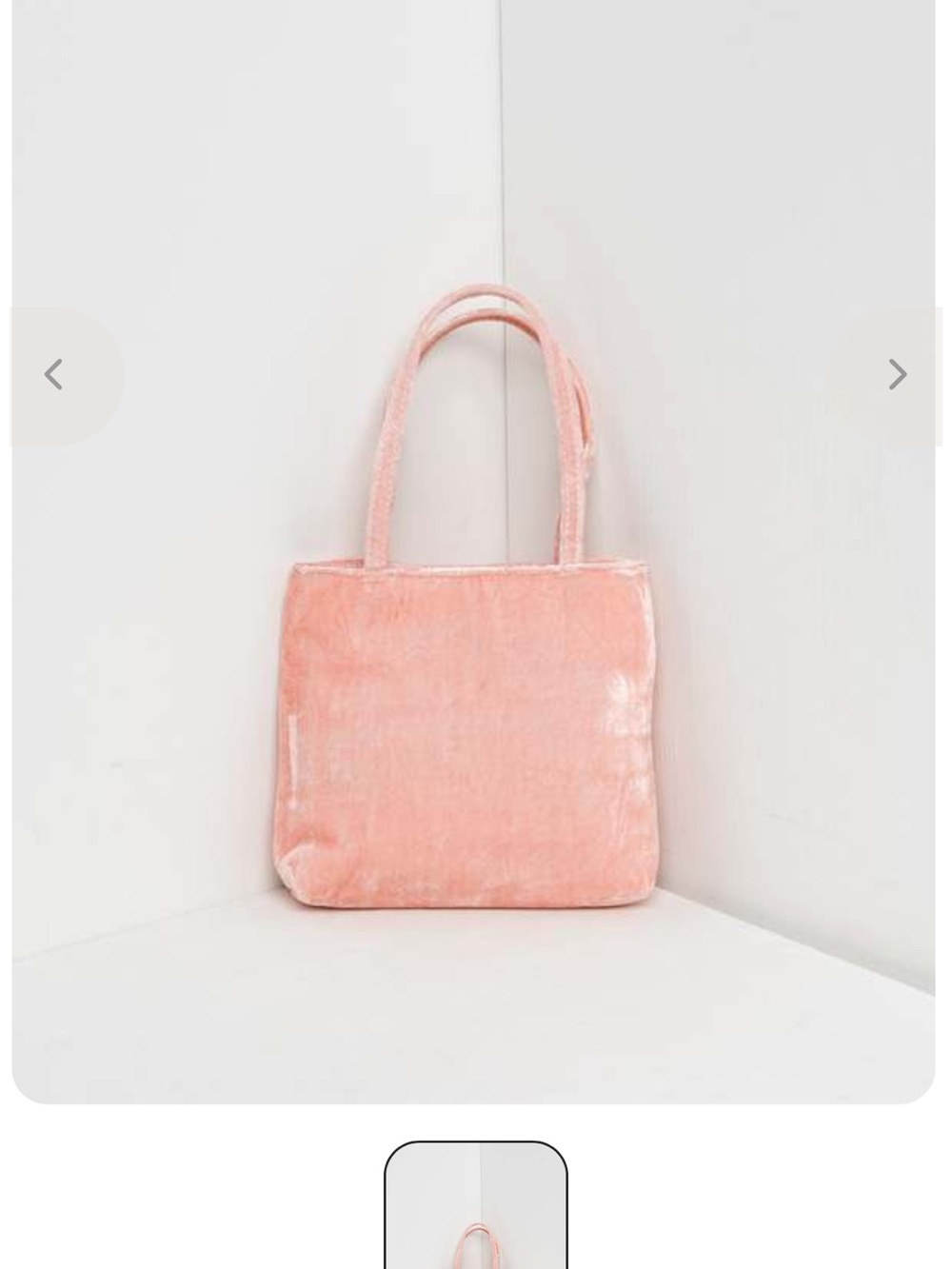 Hai Velvet Tote Bag in Blush Pink